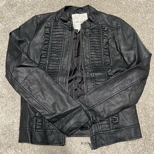 Black leather jacket